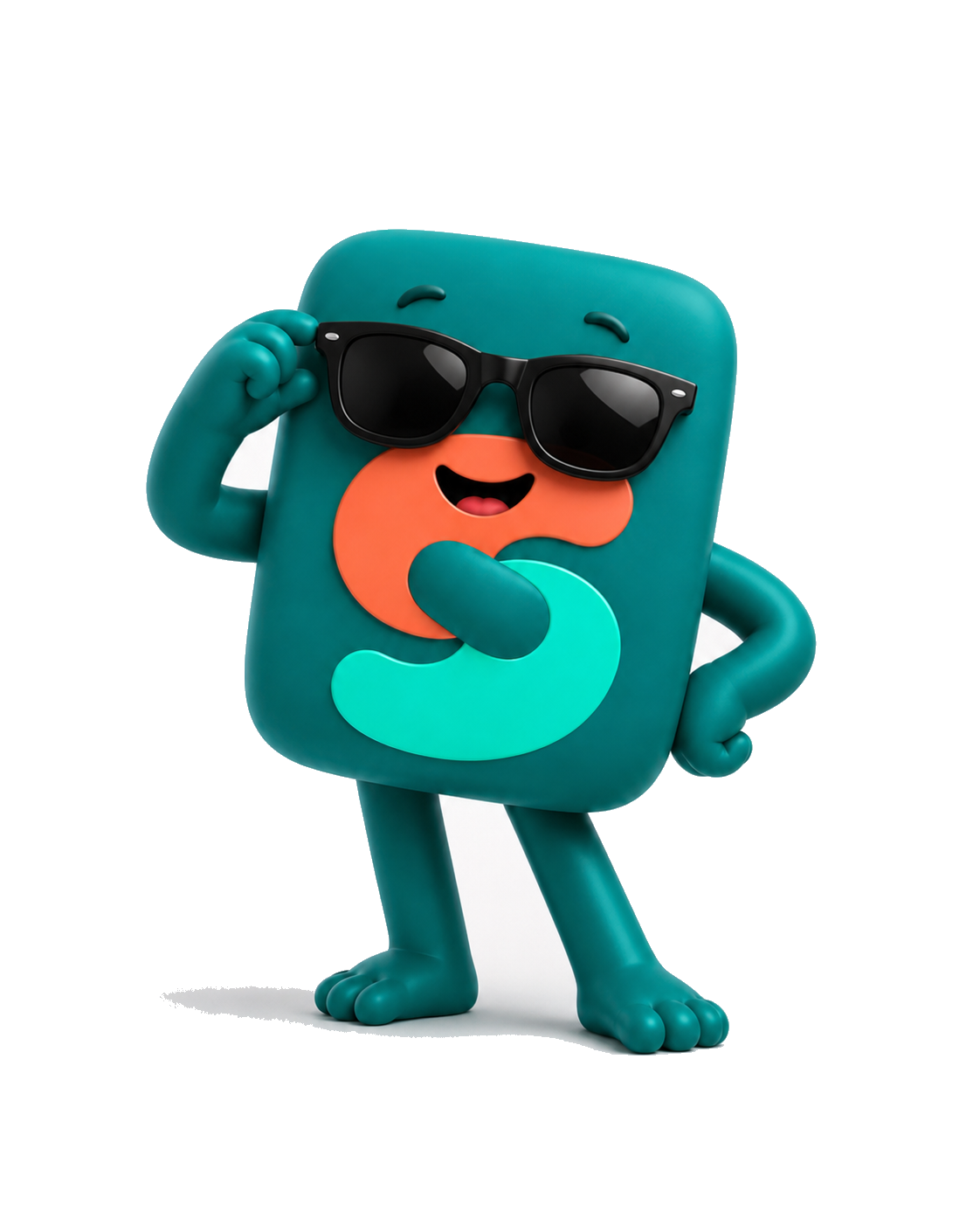 Swooshy wearing sunglasses